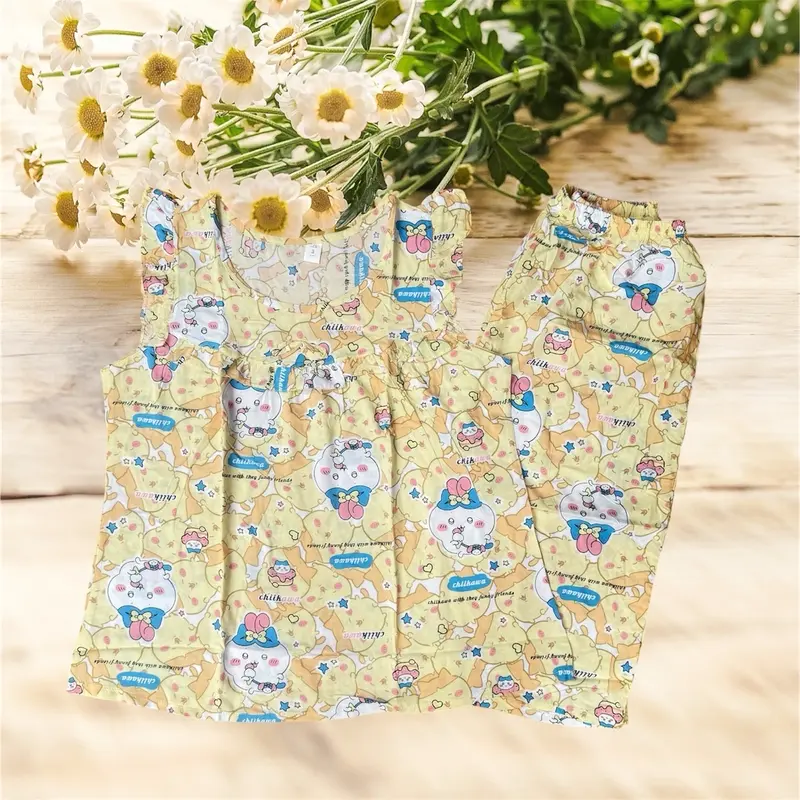 Size 3 (55 _60kg)BỘ TAY CÁNH TIÊN QUẦN LỬNG/có 2 túi Tole lanh 2 da người lớn Nữ 7
