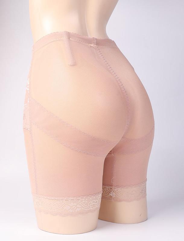 Product Introduction of Summer Men's Breathable Breasted Mesh Buckle Waist Shaping Hip Raise High Waist Body Shaping Fifth Pants Three Rows Six Buttons Belly Contracting Boxer 24