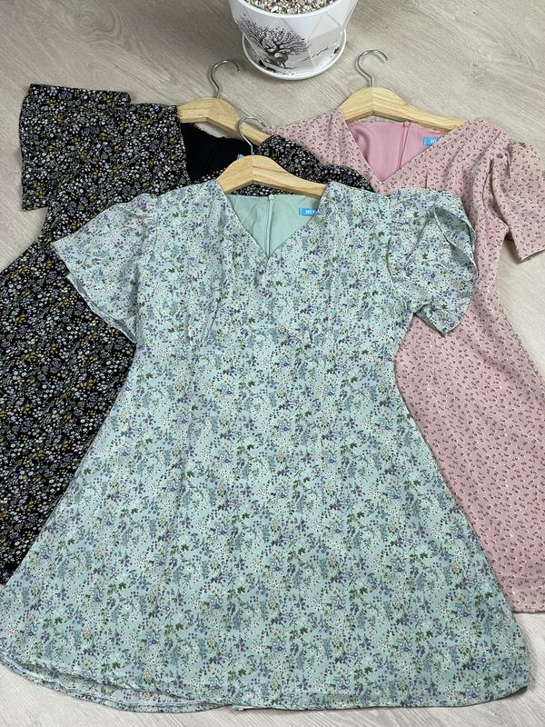 BIGSIZE 58-80KG - ĐẦM HOA CỔ TIM TAY CÁNH TIÊN - CELINA DRESS