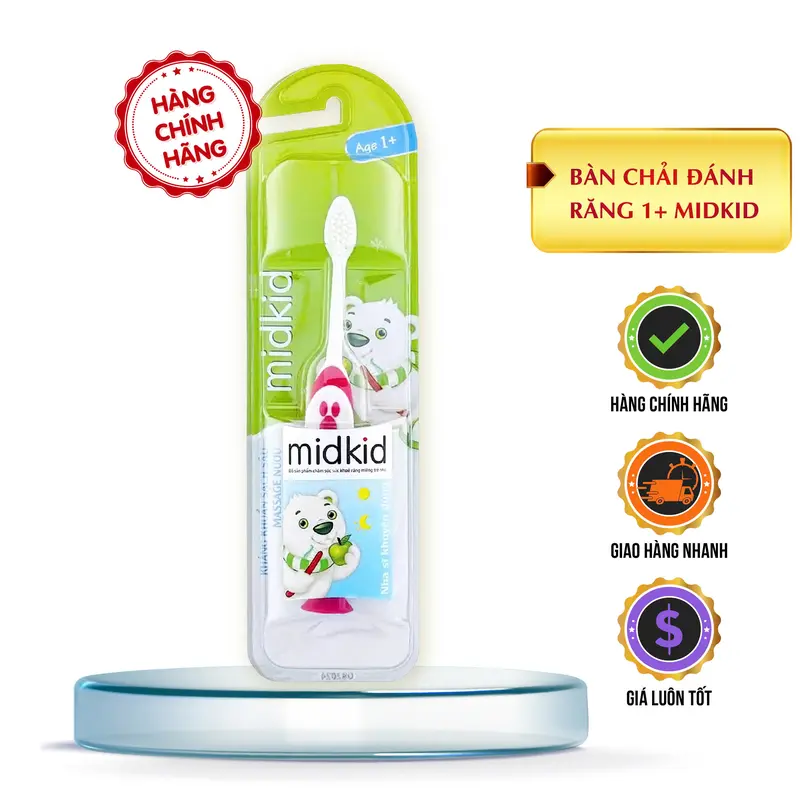 Midkid - Bàn Chải Đánh Răng Cho Bé Vệ Sinh Răng Miệng Phù Hợp Cho Bé Từ 1 Tuổi 0