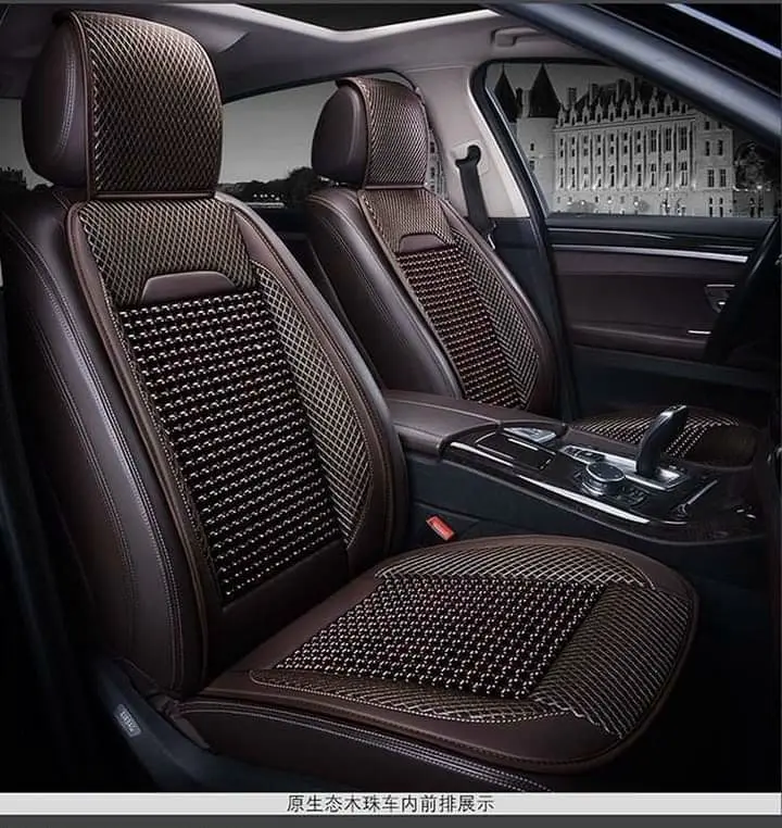 Lót ghế liền hạt gỗ ô tô cao cấp, áo bọc ghế gỗ luxury trên ô tô - hàng nhập khẩu