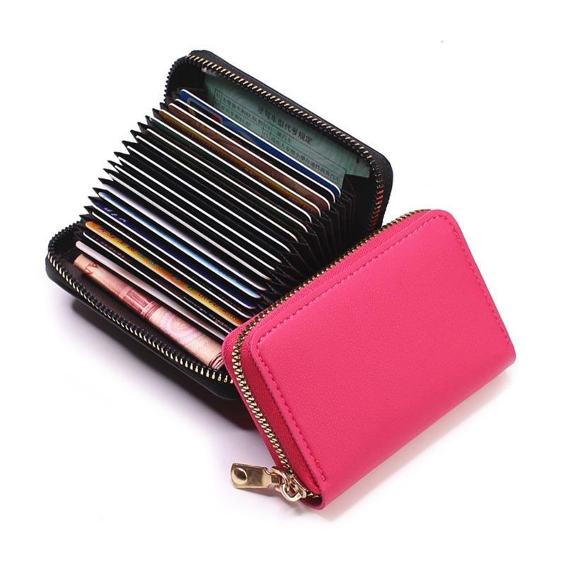 Product Introduction of FreeHummingbird #  PU Function 24 Bits Card Case Business Card Holder Men Women Credit Passport Card Bag ID Passport Card Wallet 25
