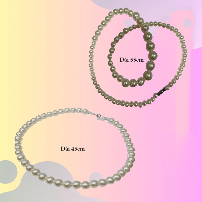 Lady Fashion06- Vòng cổ ngọc trai may mắn dài - ngắn phối áo dài siêu xinh V2 1