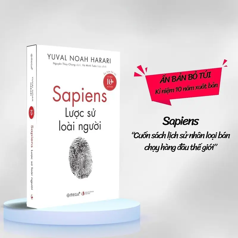 Sách - Sapiens Lược Sử Loài Người - Yuval Noah Harari (Ấn Bản Bỏ Túi – Kỷ Niệm 10 Năm Xuất Bản) - Alpha Books - TOP 100 1