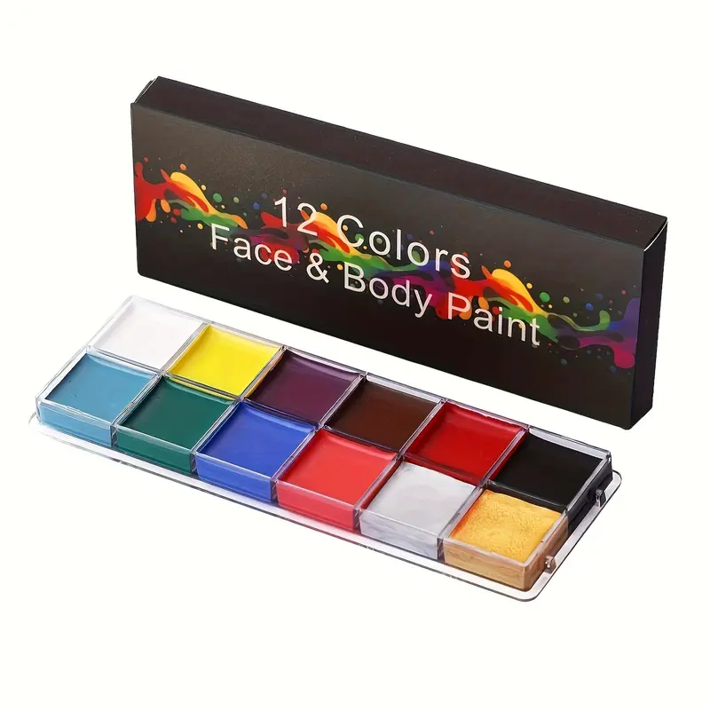 Bộ màu vẽ body painting Pikay Halloween 12 màu dạng sáp màu nước hóa trang 6