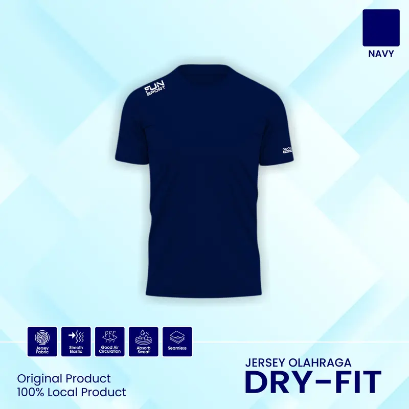Baju Satisfy Running Kaos Unisex DryFit Anti Bau, Untuk Lari, Gym, Olahraga Pria Wanita Sport 5