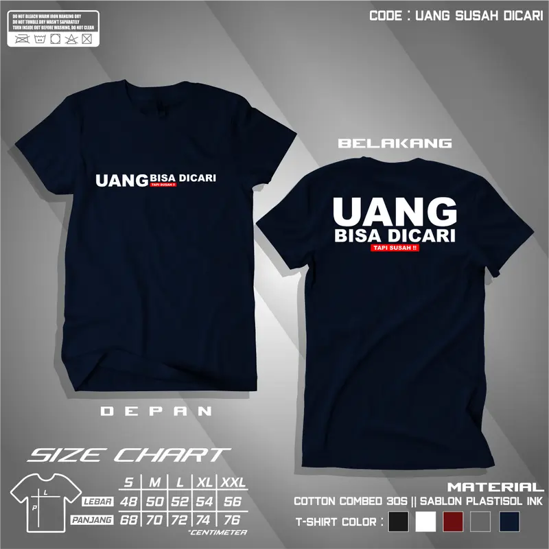 KAOS SUSAH CARI UANG | KAOS KATA KATA 4