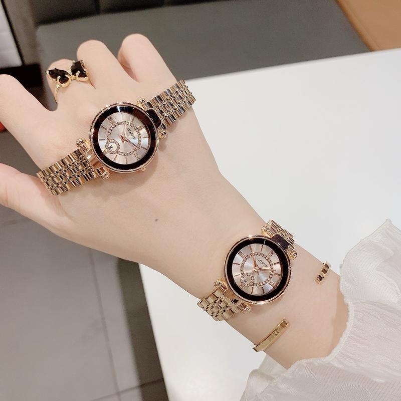 Đồng Hồ Nữ Gossie Gương Queen Có Lịch Ngày Cao Cấp