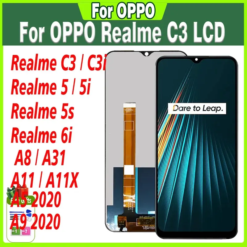 6.5 "For OPPO Realme C3 C3i 5 5i 5S 6i LCD Touch For OPPO A9 A5 A31 2020 A11 A11X A8 Display Digitizer Scree