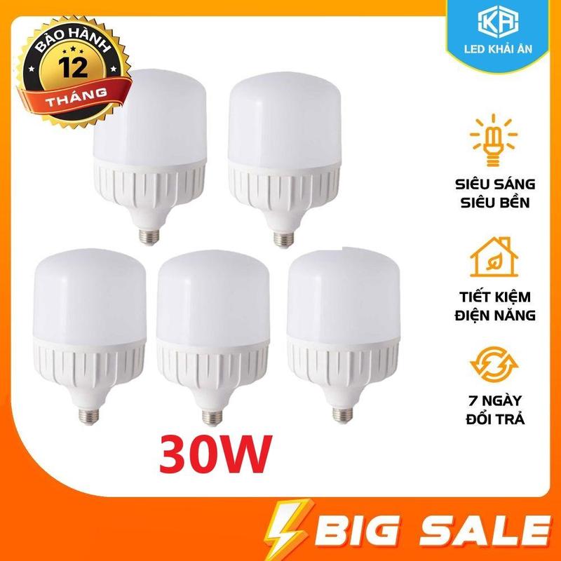 [Giá sỉ] Bộ 5 bóng đèn 30W trắng siêu sáng. Siêu tiết kiệm điện. Bảo hành đổi mới. - Vua đèn led SG 0