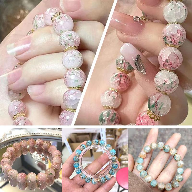 Product Introduction of Cherry Blossom Glass Beaded Bracelet Elegant Flower Bracelet For Women Fashion Accessories Gifts 15