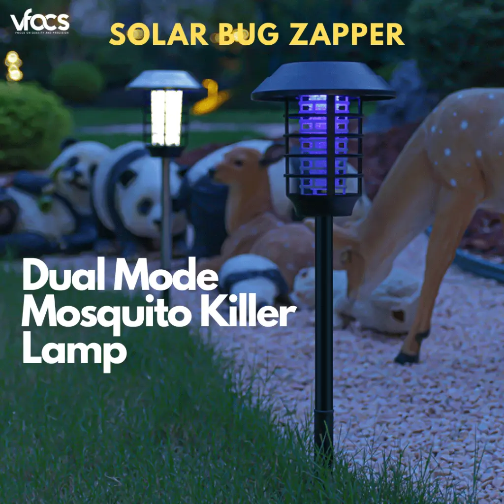 Solar Bug Zapper - Dual Mode Mosquito Killer Lamp for Outdoor Use