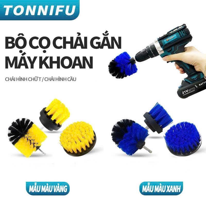 Bộ Bàn Chải Đa Năng Gắn Máy Khoan Tonnifu, Cọ Nhà Vệ Sinh, Dụng Cụ Rửa Xe, Chà Sàn, Đánh Giày, Đánh Bóng Làm Sạch