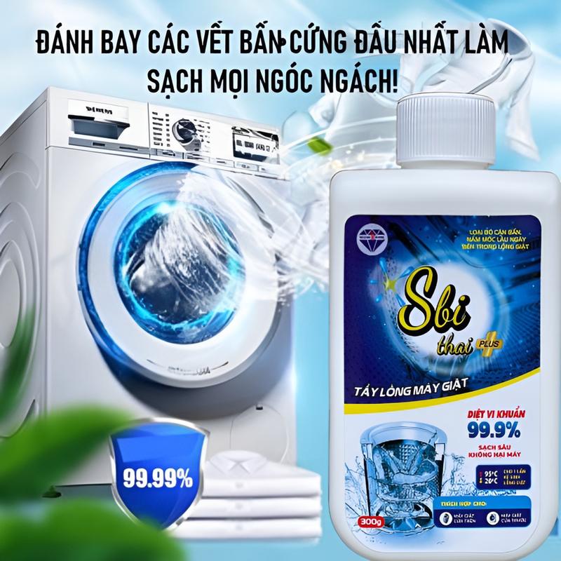{ MUA 3 ĐƯỢC 5 } Tẩy lồng máy giặt Sbi 300ml chai dạng bột , tẩy sạch cặn bẩn nấm mốc ,trong lồng máy giặt hiệu quả đơn giản, ( TẶNG XỊT NƯỚC HOA CAO CẤP TRỊ GIÁ 80K) Làm Sạch 4