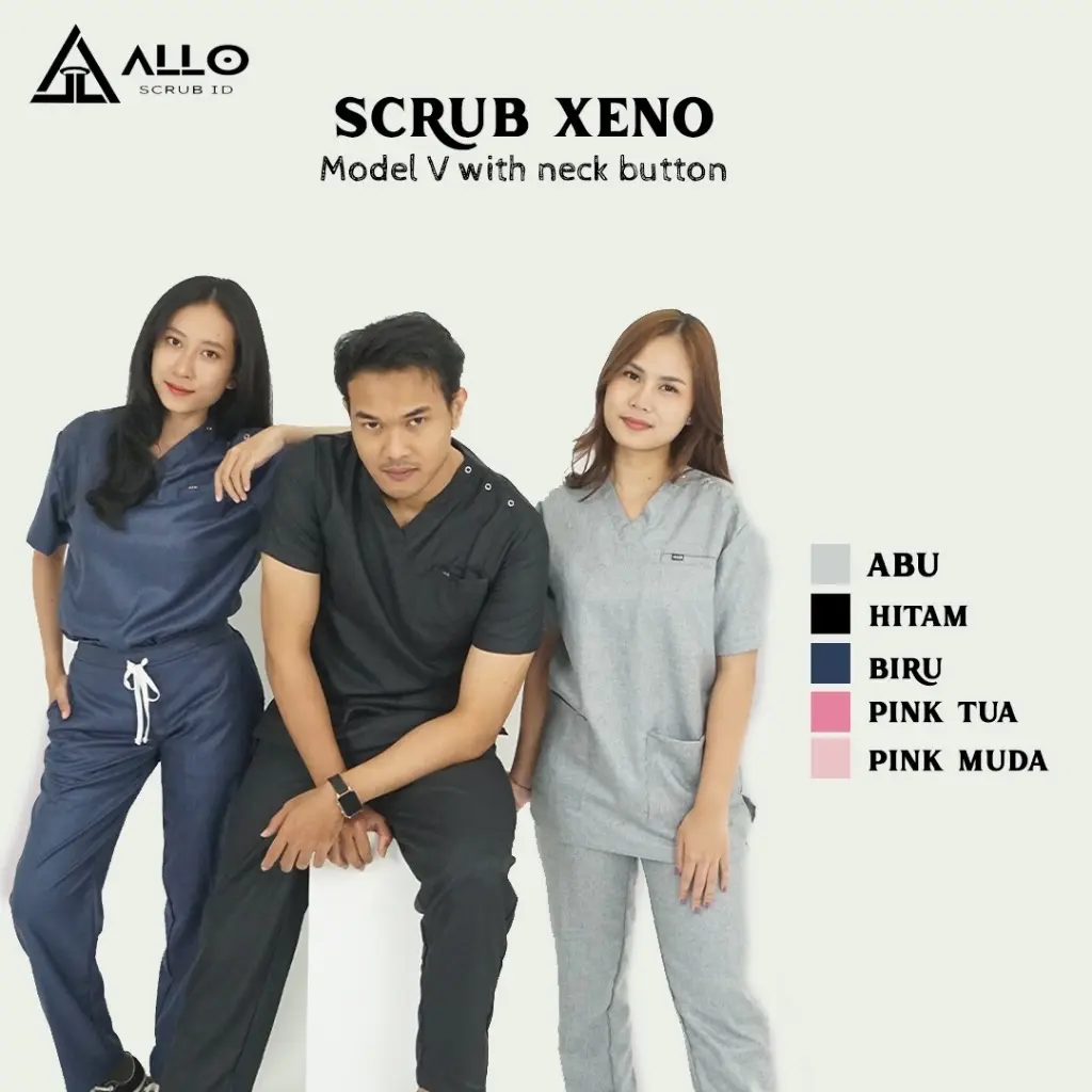 [SCRUB XENO] Alloscrub/Allo scrub/Scrub Dokter / Baju Jaga Dokter / Baju OK / Baju Perawat / Dokter Lengan Pendek
