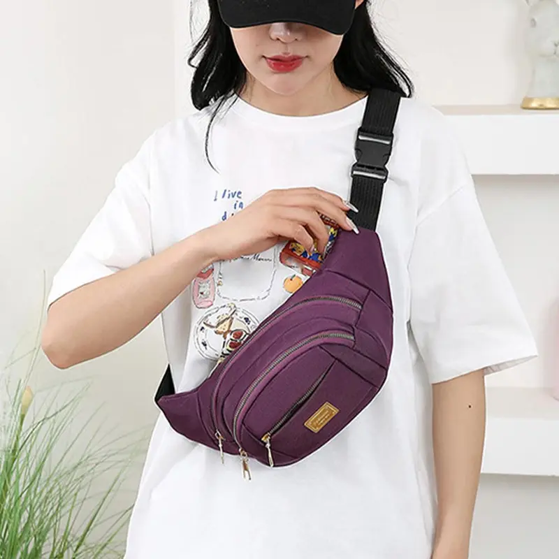 Túi Đeo Hông Cho Nữ, Đa Chức Năng, Dung Lượng Lớn, Chống Nước Bắn Nước, Thích Hợp Cho Các Môn Thể Thao Ngoài Trời, Có Ví Điện Thoại Di Động Làm Bằng Vải Oxford 7