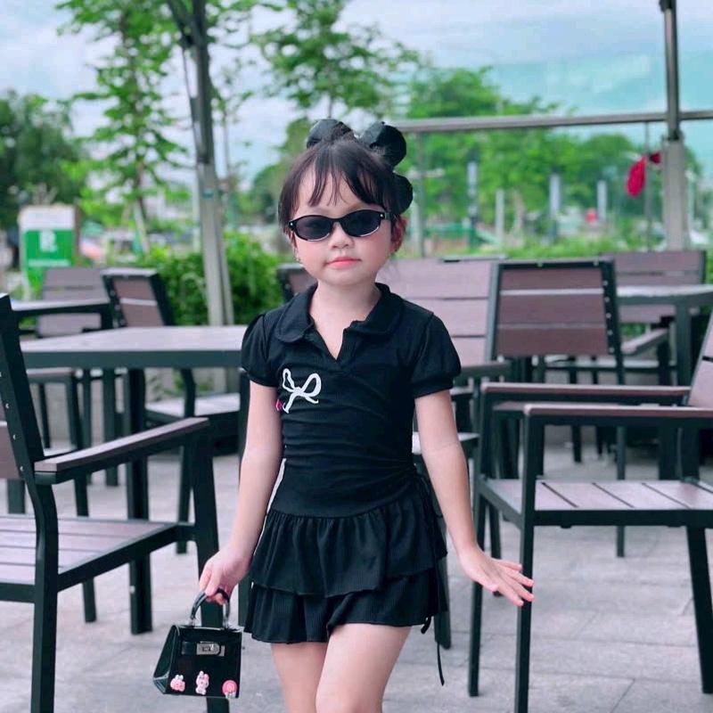 Váy cổ Trụ Bèo Tầng Cho Bé Gái 8-30 kg 2