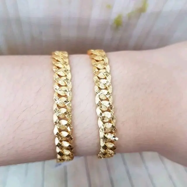 Gelang Wanita Sisik Naga Slim GT74LN-107UD Stainless Steel - Warna Gold - Elegan 6