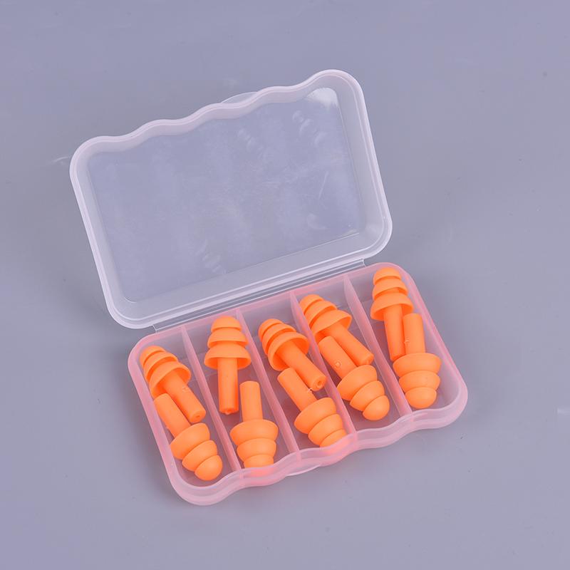 Product Introduction of 5Pairs Silicone Ear Plugs Sleep Earplugs Noise Reduction Swimming Earplugs 22