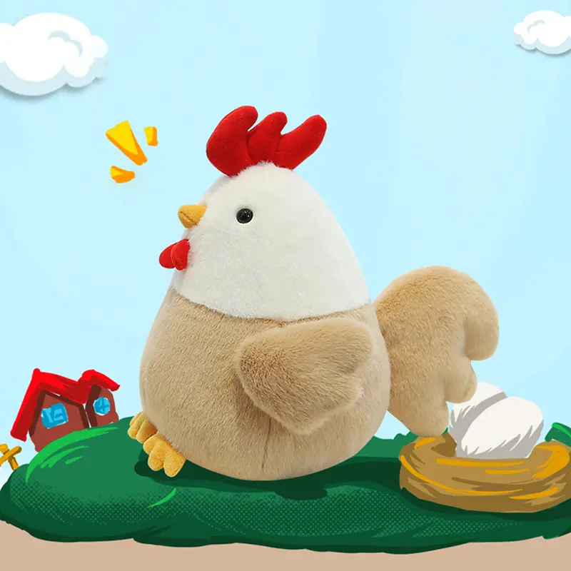Cute Chicken Plush Doll Toys Children Animal Hen Plush Toy Boys Girls Sleeping Soft Stuffed Chicken Doll Birthday Gifts