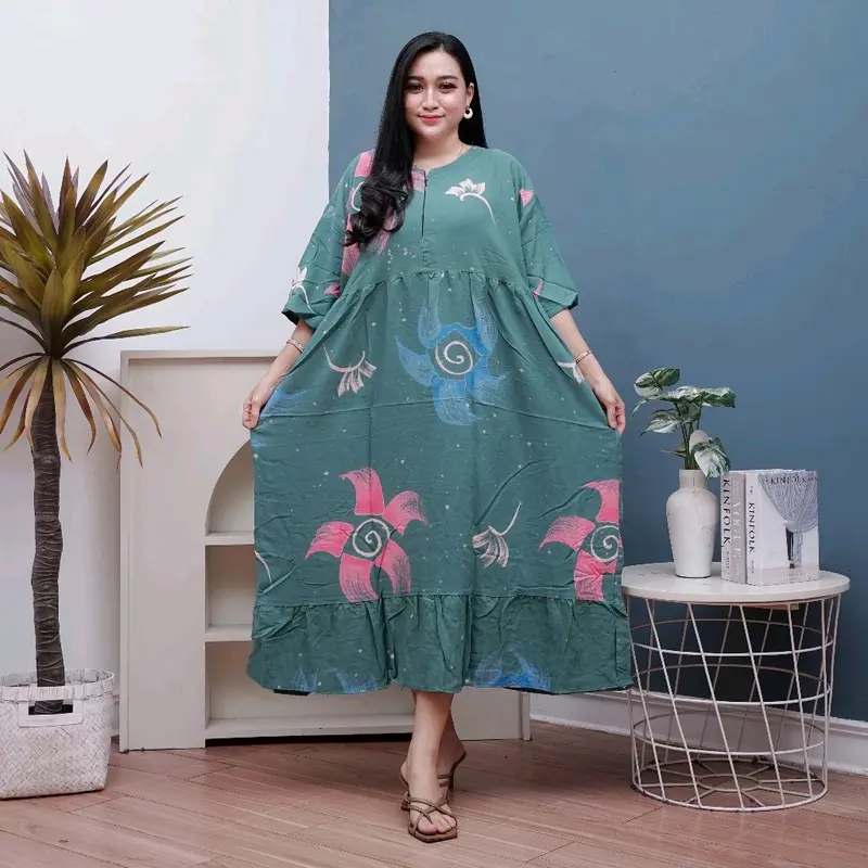 DASTER SUPER JUMBO LD 140CM BUSI MOTIF LUKIS Busui Nyaman Rayon Tebal 3