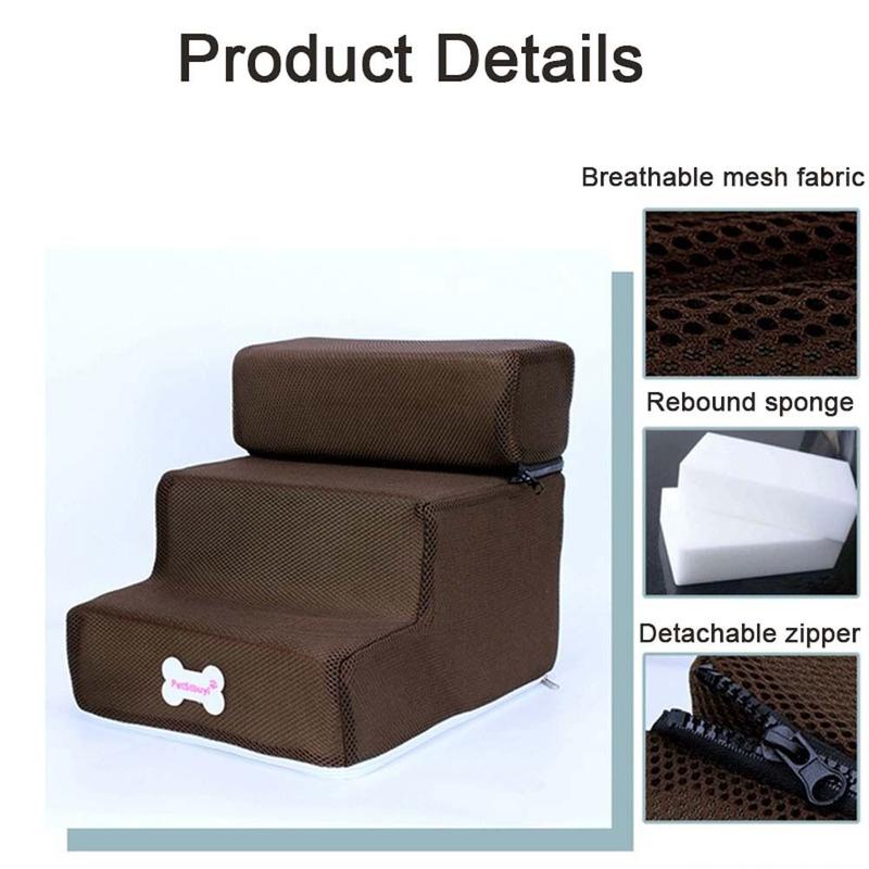 Multicolor Durable For Small Dog Cat Puppy Climbing Anti-slip Dogs Bed Stairs Pet Ramp Ladder Pet Supplies Dog House 4