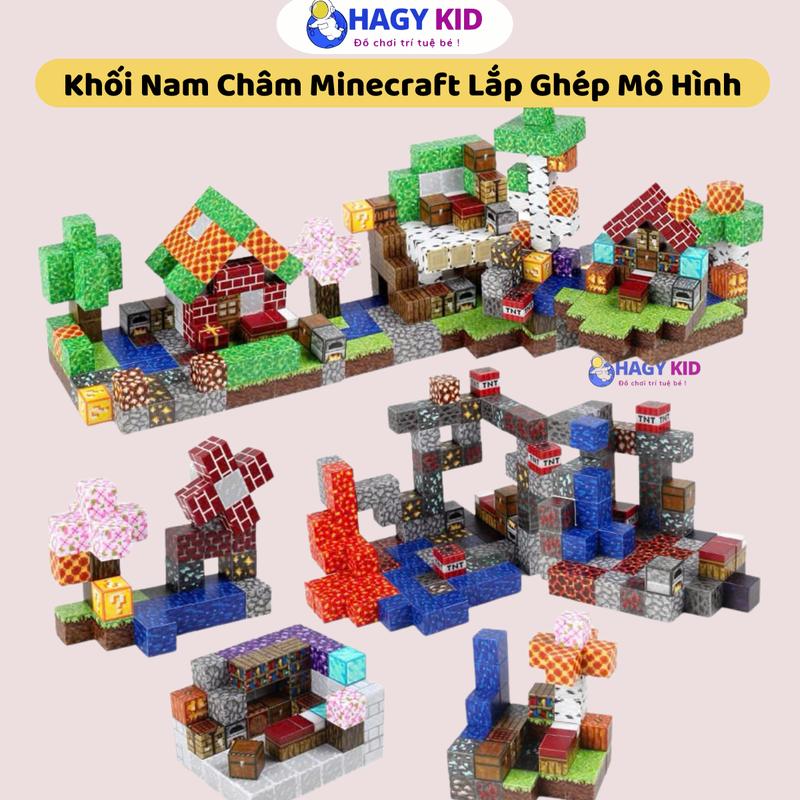Khối Nam Châm Minecraft Lắp Ráp Từ Tính Xây Dựng Cho Bé Hagykid Gíup Thỏa Sức Sáng Tạo