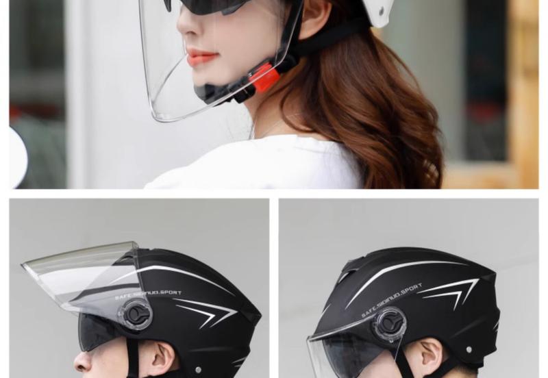 Product Introduction of New national standard certification electric vehicle helmet men and women summer four seasons battery motorcycle cap 7