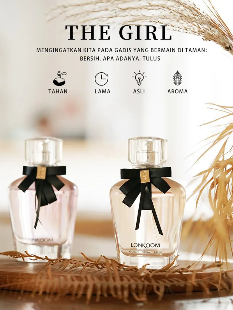 LONKOOM PARFUM THE GIRLS Eau De Parfum 100ml  Floral-fruity Fragrance Perfume Spray Beautiful Birthday Lily Wangi