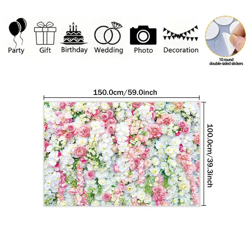 Rose Pattern Wall Tapestry, Floral Pattern Wall Hanging, Wall Art Decor for Home Living Room Bedroom, Home Decor, Room Decor, Flower 1