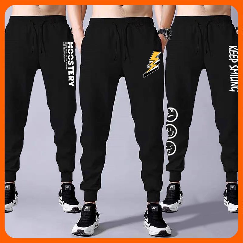 Quần Jogger Vải Thun Co Giản UNISEX Nam Nữ Lưng thun có dây rút - Quần jogger ống bo chân In logo nhỏ phong cách Form 40-70Kg