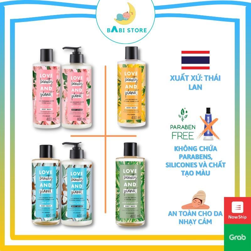 Sữa tắm, Sữa dưỡng thể Love Beauty And Planet 400ml/chai