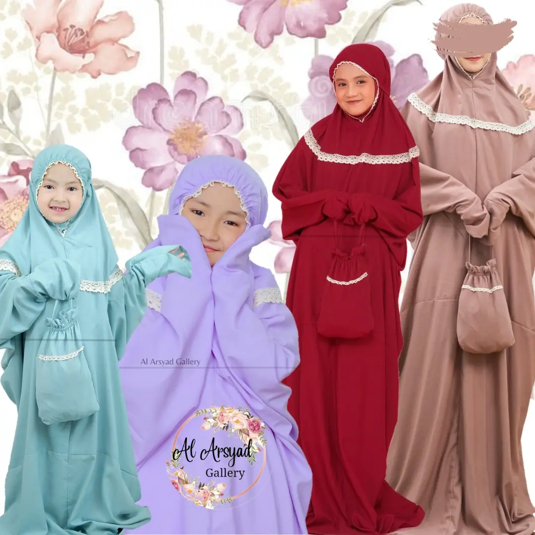Mukena terusan RENDA KALUNG travelling polos | Al Arsyad
