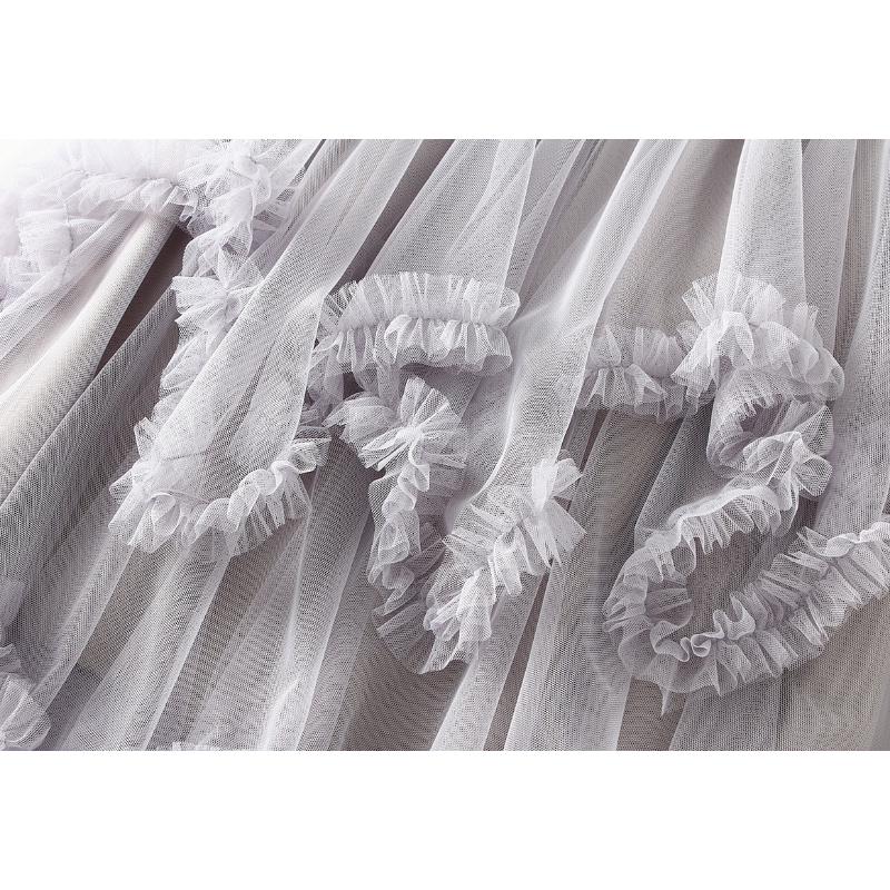 Product Introduction of Váy Bánh Lưới Bất Đối Xứng Dài Trung Bình Cạp Cao, Viền Lớn, Váy Gạc Cổ Tích Bồng Bềnh Váy Dài, 1279, Dành Cho Nữ, Gợi Cảm Và Hấp Dẫn, CH-TKSHOP Voan Women Voi Bo Chun 29