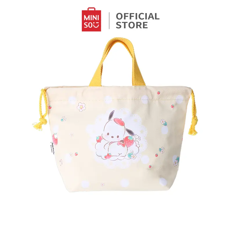 MINISO Sanrio Tas Makan Siang Lunch Bag Sanrio Characters Drawstring Bento Bag Kapasitas Besar Tahan Air Karakter 7