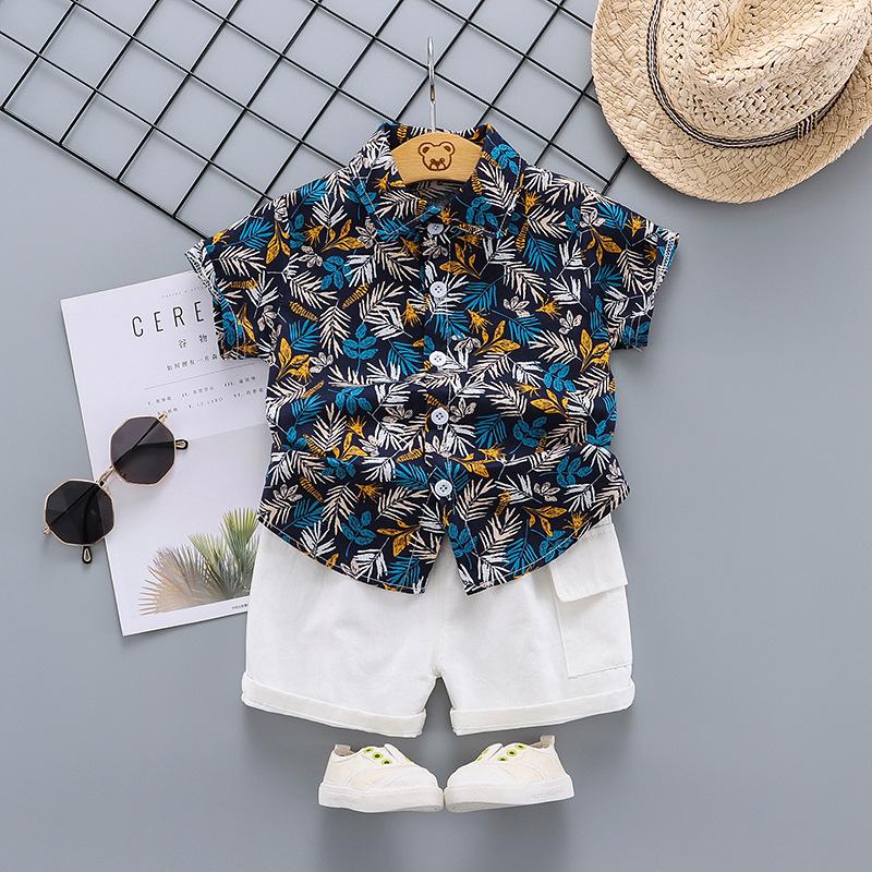 Product Introduction of Summer 2PC Kids Baby Boys Outfit Cotton Clothes Clothing Sets Infant Boy Tee Shirt + Shorts Pants Outfits Suits Children Wears Toddler Striped Tracksuits 1 2 3 4 Years 41