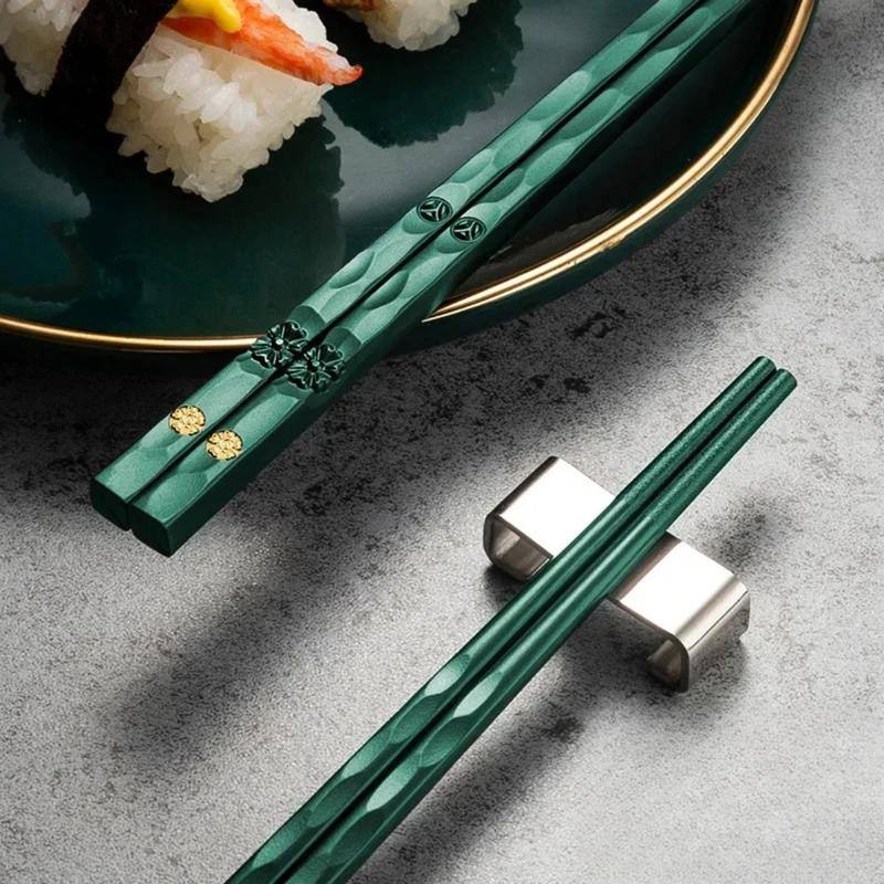 1/5Pairs High Quality Japanese Non-Slip Chopsticks Korean Home Hotel Restaurant Portable Healthy Food Stick For Sushi Chopsticks 0