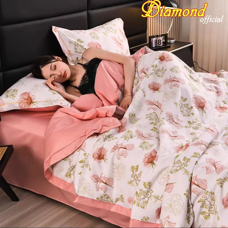 Chăn Hè LỤA THÁI kích thước 2mx2m3 Vải nhập khẩu, Chăn Lẻ Tách Set - QueenDecorvn 0