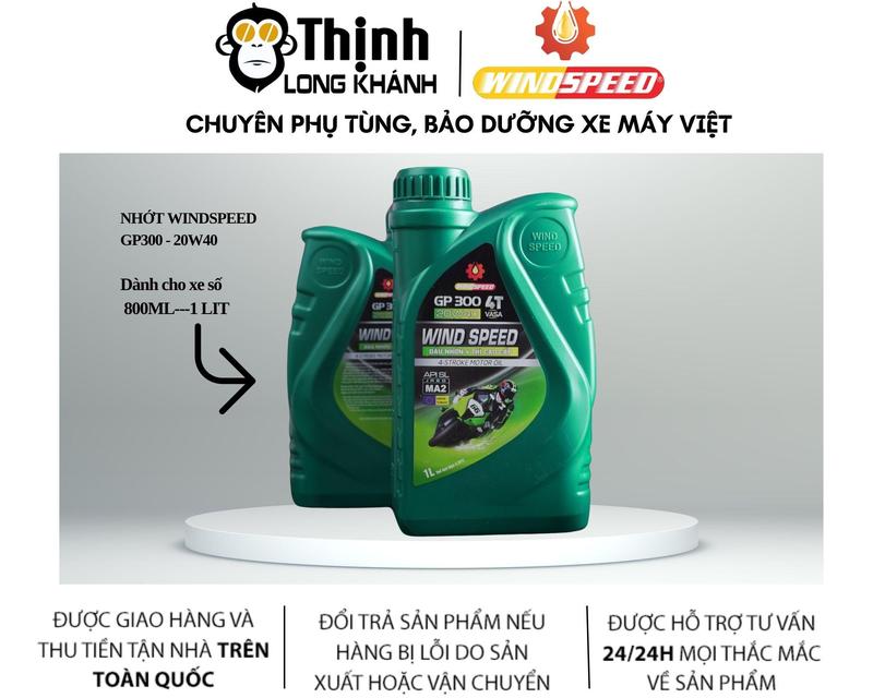 NHỚT WIND SPEED GP300 20W40 - Dầu nhớt bảo dưỡng xe máy