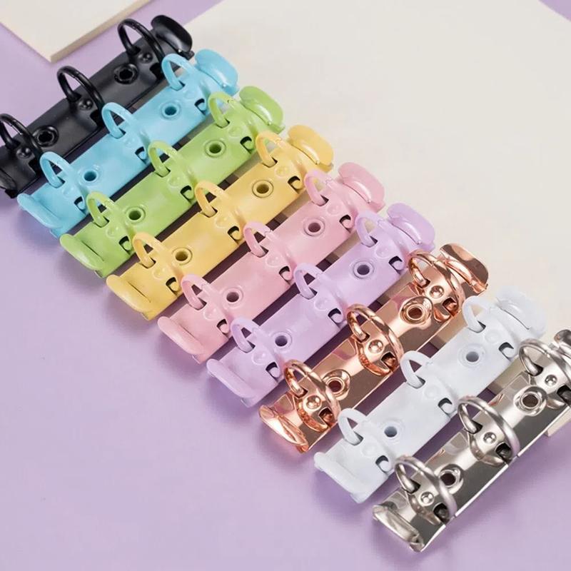 Product Introduction of Colorful Detachable Metal Spiral Rings Binder Clip DIY Diary A8 Paper Binder Clips Album High Quality Loose Leaf Ring File Folder 9