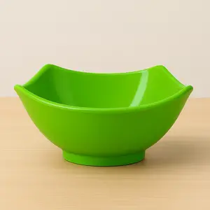 [12 pcs] Mangkok 18cm Lengkung Plastik PP5 Tebal Mie Bakso Soto Ramen Jepang