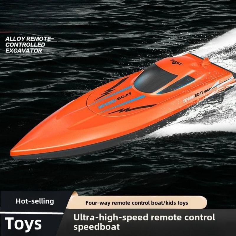 Product Introduction of Birthday Gift High Speed Remote Control Boat Waterproof Long-lasting Racer RC Boats Electric Sailing Boat Wireless Speedboat Toy Summer Water 8