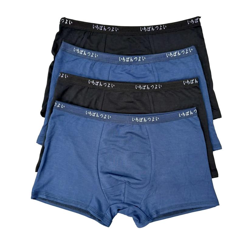 Combo 5,6,8 Quần lót nam COTTON LẠNH co giãn 4 chiều sịp đùi nam mềm mịn thoáng mát cực thấm hút màu đen, than Boxer Menswear