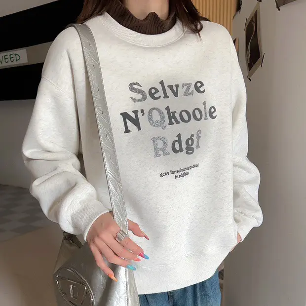 Áo sweater cổ tròn SKINI nam nữ form rộng phong cách Hàn Quốc S25 - Top, Hoodie 7