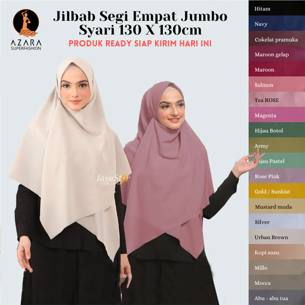 Jilbab Segi Empat jumbo Syari diamond Laser Cut hijab 130x130 kerudung square