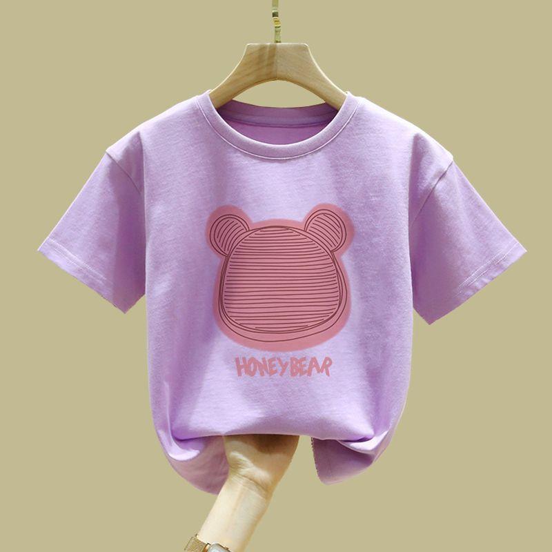 Quần Áo Trẻ Em, Áo Thun Cotton Nguyên Chất Tay Lửng Màu Hồng, Cho Bé Gái, Áo Nam, Ngắn Tay, Hàng Mới Về Mùa Hè, Được Năm Người Ca Mổ, Thích Hợp Cho Mùa Hè Năm 2024 3