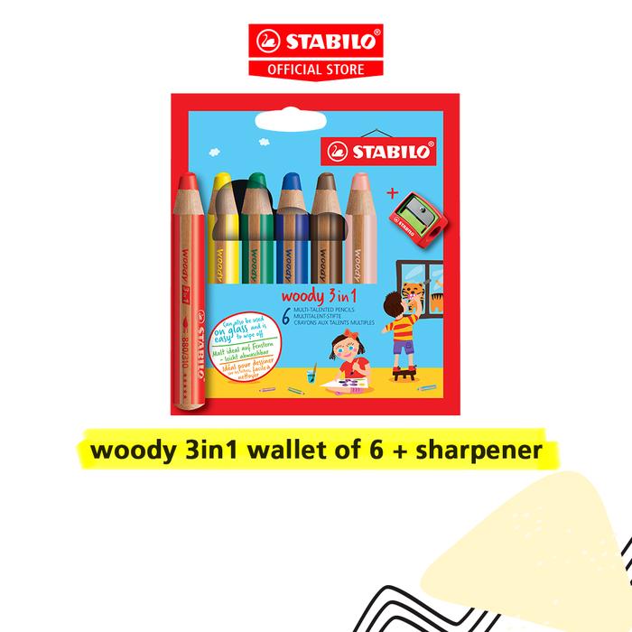 Gambar STABILO woody 3 in 1 / Multi-talented Pencil / Pensil Warna / Crayon isi 6 dari STABILO INDONESIA Kota Administrasi Jakarta Barat Tokopedia