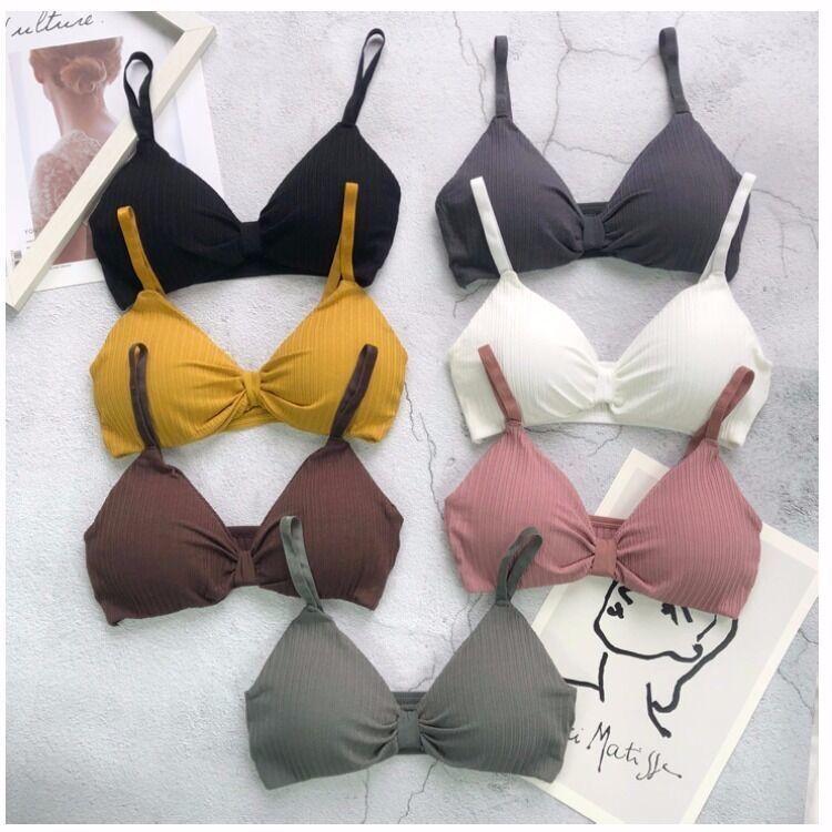 COMBO [ 2 HOẶC 1 ] ÁO BRA NỮ 2 DÂY NƠ XINH XẮN- ÁO MÚT MỎNG- BRA NỮ COTTON GÂN TĂM CO GIÃN