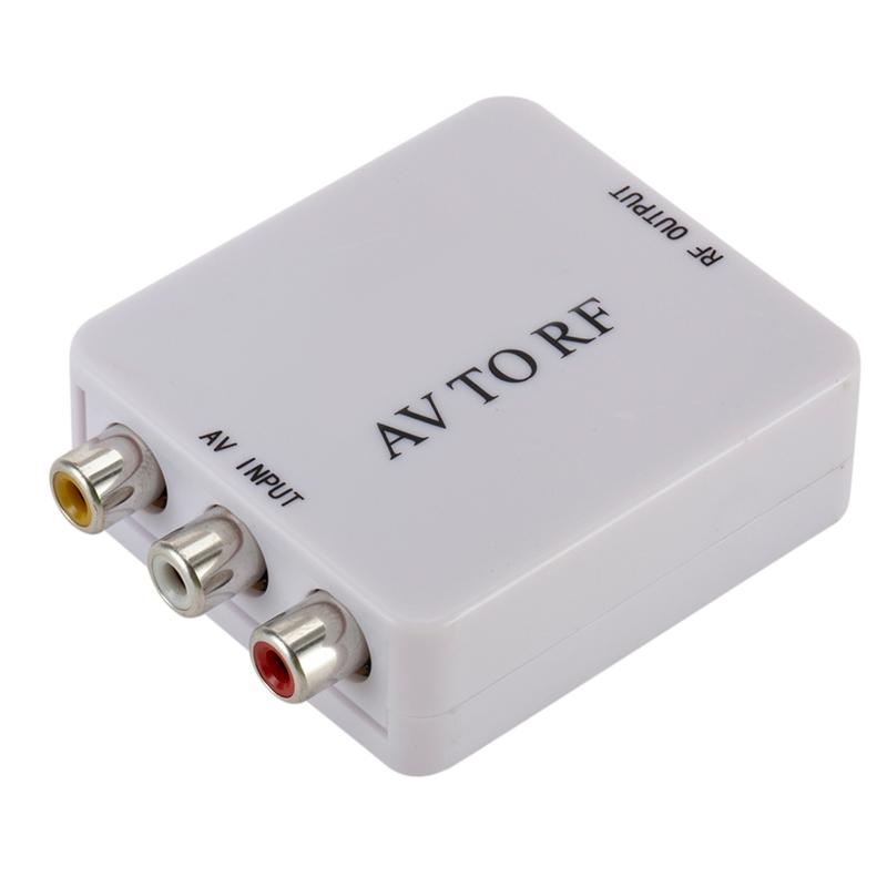 AV To RF Video Converter Adapter Box Support RF 67.25/61.25MHz TV Switcher RCA CVSB to RF Adapter Converter 3