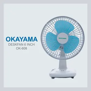KIPAS ANGIN MEJA 6 INCH OKAYAMA OK-608 kipas murah kecil hemat listrik